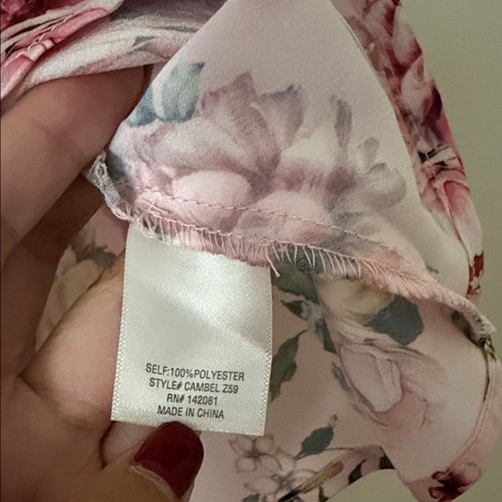 NWT Francesca’s Floral Pink Women's Top size XL - Picture 3 of 7